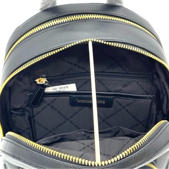 Michael Kors Medium Jaycee Backpack & MF Phone Case Wallet Black Leather Black - Picture 5 of 11